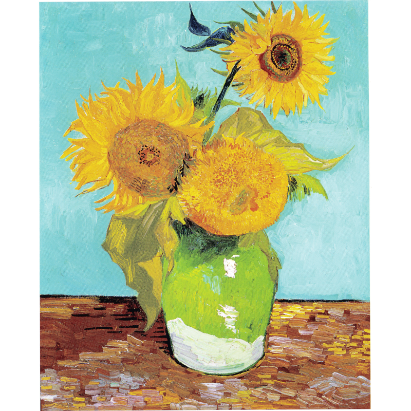 Vincent Van Gogh's painting 'Sunflowers' (F453), select to view full-size